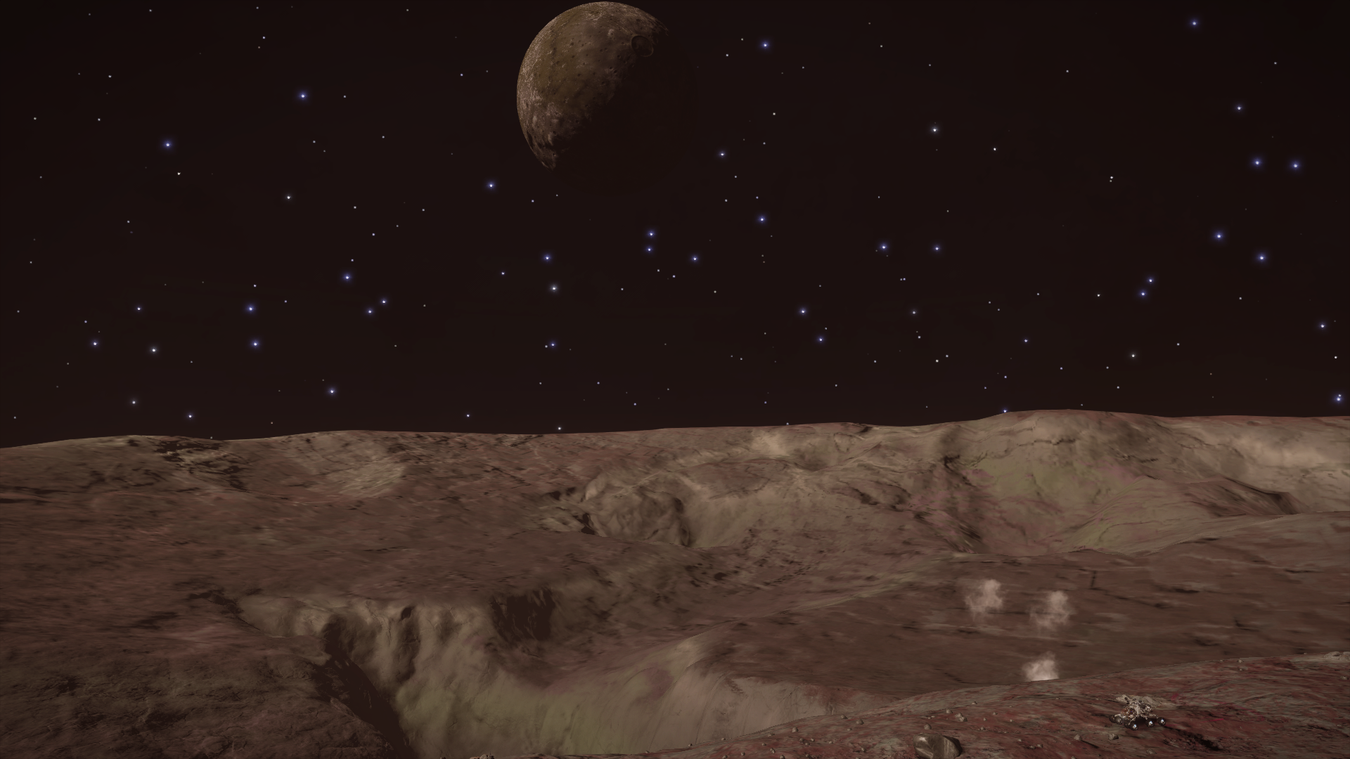 View on its host planet